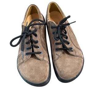 Birkenstock Footprints Suede Walking Shoes Brown Lace-Up Comfort EU 40